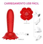 Plug Anal em Silicone com LED 10 Modos de Vibração com Controle Sem Fio