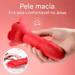 Plug Anal em Silicone com LED 10 Modos de Vibração com Controle Sem Fio