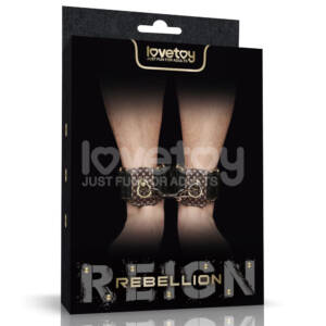 Algemas de Tornozelo em Couro com Detalhes – Rebellion Reign Ankle Cuffs