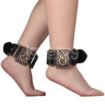 Algemas de Tornozelo em Couro com Detalhes – Rebellion Reign Ankle Cuffs