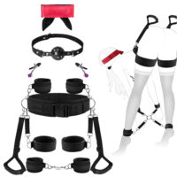 Kit de Bondage – Conjunto com 9 Peças de Restrições BDSM Kit de Bondage – Conjunto com 9 Peças de Restrições BDSM