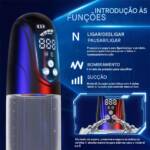 Bomba Peniana Elétrica Recarregável com Painel em LCD