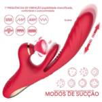 Vibrador Recarregável em Silicone Cirúrgico 7 Modos de Vibração - OLENA