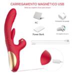 Vibrador Recarregável em Silicone Cirúrgico 7 Modos de Vibração - OLENA