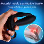 Estimulador de Próstata com 10 Modos de Vibração + 10 Modos de Batidinhas e Controle Remoto