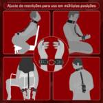 Kit Dominance Sado – Conjunto de Contenção de Pescoço, Pulso e Estímulo BDSM
