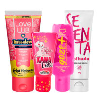 Kit Vibrações & Sensações – Géis Excitantes, Lubrificante Beijável + Deslizante Neutro