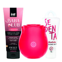 Kit Doce Ponto – Sugador de Clitóris + Sedenta Molhadinha + Babalub