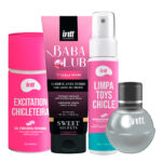Kit Doce Pecado - Excitation Chicleteria + Limpa Toys + Fruit Sexy + Babalub Intt