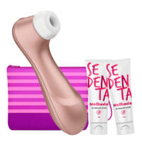 Kit Satisfyer Luxo – Satisfyer Pro 2 + 2 Géis Sedenta + Nécessaire Exclusiva