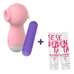 Kit Vibra & Suga – Estímulo Duplo + 2 Gel Sedenta Molhada