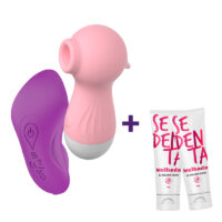 Kit Clímax Digital - Vibrador de Calcinha + Sugador + Lubrificantes Sedenta