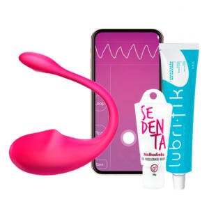 Kit Tech Sensations – Vibrador via App + Sedenta + Lubrifik