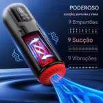 Power Drive Compact – Masturbador com Velocidade Ajustável e Ventosas de Alta Fixação