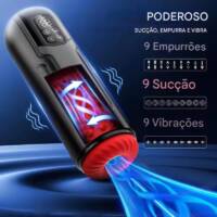 Power Drive Compact – Masturbador com Velocidade Ajustável e Ventosas de Alta Fixação