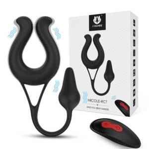 Nicole-RCT S-Hande - Plug Anal com Anel Peniano com Controle Remoto