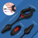 Nicole-RCT S-Hande - Plug Anal com Anel Peniano com Controle Remoto