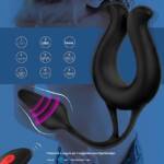 Nicole-RCT S-Hande - Plug Anal com Anel Peniano com Controle Remoto