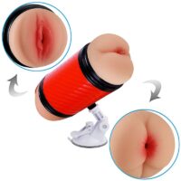 Masturbador Super Forte II - Dupla Entrada com Ventosa de Fixação