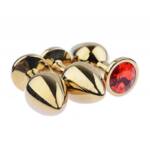 Plug Anal de Aço Gold Edition com Acabamento Polido - Tamanho G