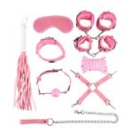 Kit Bondage Pink Passion - Conjunto Completo de Fetiche 8 Itens