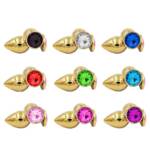 Plug Anal de Aço Gold Edition com Acabamento Polido - Tamanho G