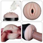 Masturbador Vibratório Discreto Formato Lanterna – Vagina Cyberskin Realista