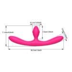 VibeLink-RCT - Vibrador Strapless Ponto G Duplo com Controle Remoto