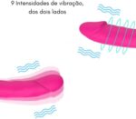 Cici S-Hande  - Dildo Duplo Vibratório com 9 Modos de Vibração