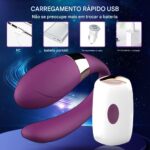 Vibrador de Casal Crypl - Controle Remoto e 7 Modos de Prazer