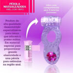 Anel Peniano Vibratório com Cerdas e Pérola Estimuladora