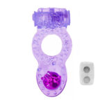 Anel Peniano Vibratório com Cerdas e Pérola Estimuladora