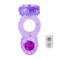 Anel Peniano Vibratório com Cerdas e Pérola Estimuladora