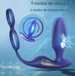 Shock-Pro RCT - Plug Anal e Anel Peniano com 9 Modos de Vibração