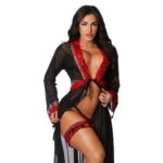 Robe Chamas do Prazer de Tule Corações Bordados - Tallyta Moda Apimentada