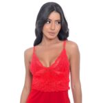 Camisola com Renda em Malha e Lacinho Hot Love