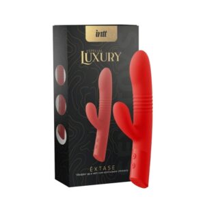 Êxtase Luxury - Vibrador com Função de Vai e Vem e Estímulo Clitoriano