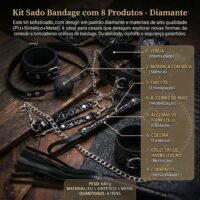 Kit Bondage Diamante com 8 Peças – Fetiche e Sado Completo YOUVIBE