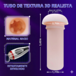 Masturbador Masculino Lanterna Recarregável com 9 Modos de Vibração e 9 de Sucção