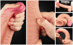 Pênis Realístico Dupla Densidade 30,5 cm com Escroto e Ventosa — Silicone Platinum Bege — LoveToy