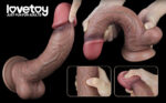 Pênis Dupla Densidade Dual Layered Platinum Silicone (26,5 x 4,8 cm)