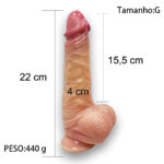 Aiden — Pênis Realístico com Ventosa Tamanho G 22 cm