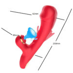 Vibrador com Estimulador Clitoriano, Vibração, Pulsação e Função Tapa