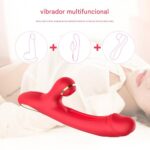 Vibrador com Estimulador Clitoriano, Vibração, Pulsação e Função Tapa