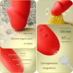 Vibrador Com Estimulador De Clitóris e com Vibração e Tapa - YOUVIBE