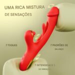 Vibrador Com Estimulador De Clitóris e com Vibração e Tapa - YOUVIBE