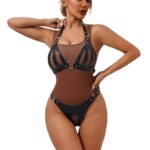 Conjunto Bondage Vixen — Sutiã e Calcinha em PVC com Detalhes Metálicos