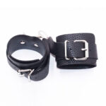 Kit Bondage Velvet — Com 7 Peças em Courvin Preto para Fetiche e Restrição
