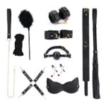 Kit Sado Bandage Obsidian — Com 10 Peças Completas para Bondage e Fetiche