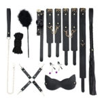 Kit Sado Bandage Obsidian — Com 10 Peças Completas para Bondage e Fetiche